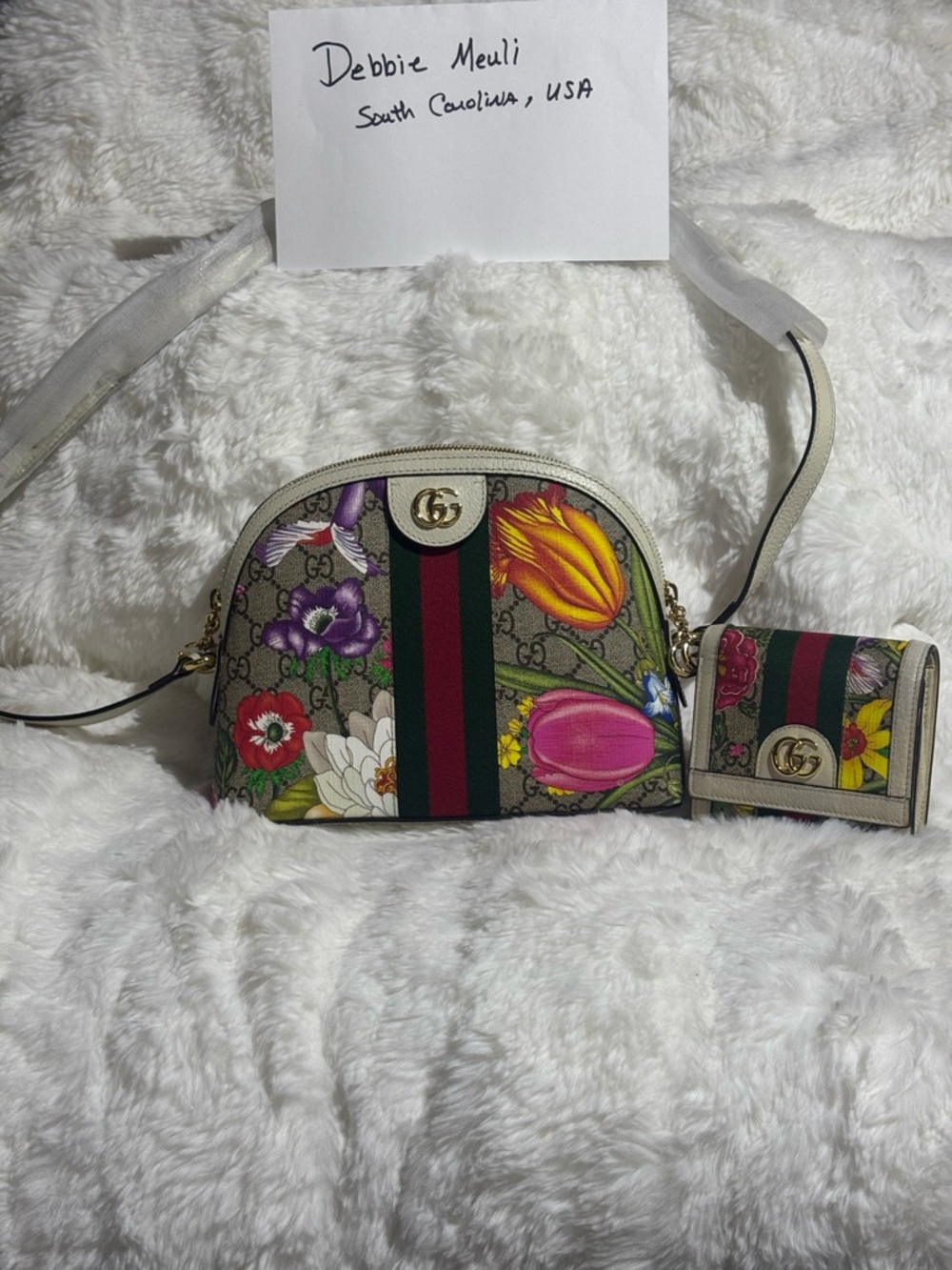 Gucci Ophidia Dome Floral and matching Compact Wallet